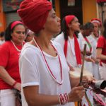 Mais de 300 mulheres formam o bloco afro Ilú Obá de Min. (Foto: Thiago Borges / Periferia em Movimento)